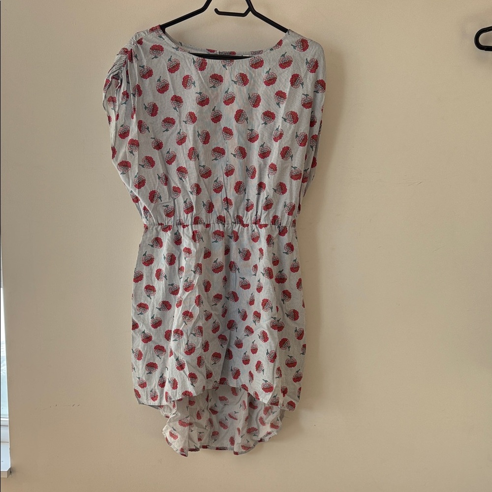 Twik Striped Dress with Floral Design